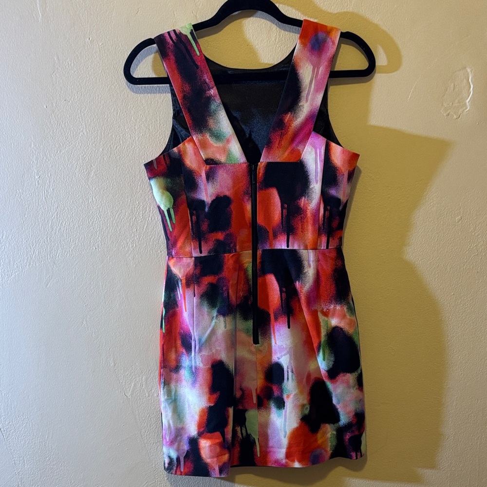 French Connection Multicolor Abstract Mini Dress - image 3